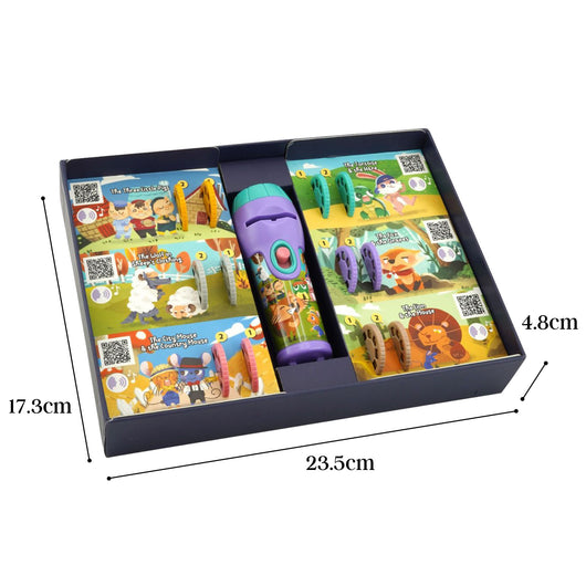 Kids Storytelling Torch Projector Gift Set 6 Stories & Audio Learning Toy
